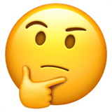 Thinking Face on Apple